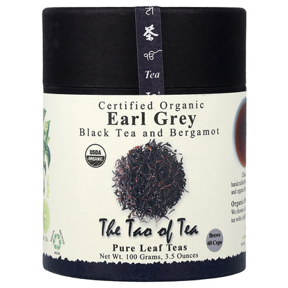The Tao of Tea, Certified Organic Black Tea and Bergamot, Earl Grey, 3.5 oz (100 g)