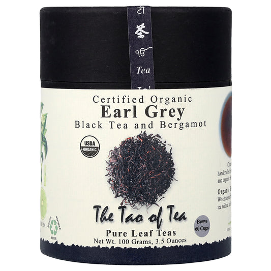 The Tao of Tea, Certified Organic Black Tea and Bergamot, Earl Grey, 3.5 oz (100 g)