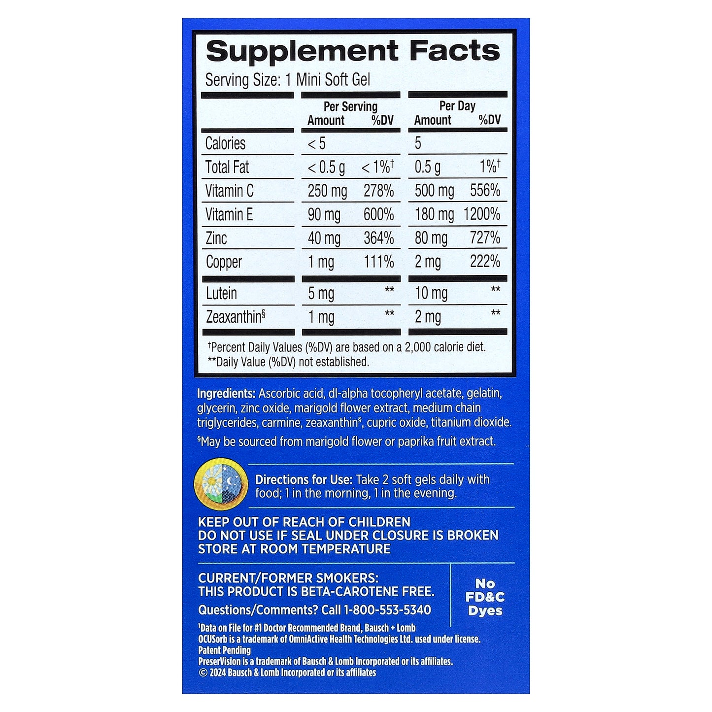 PreserVision, AREDS 2 Formula, 60 Mini Soft Gels