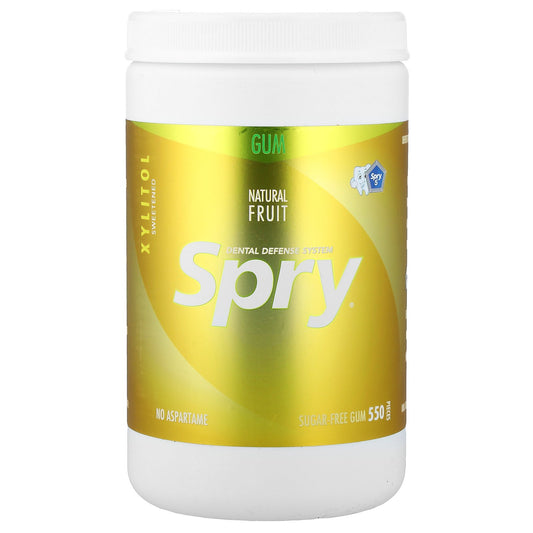 Xlear, Spry®, Chewing Gum, Natural Fruit, Sugar Free, 550 Pieces