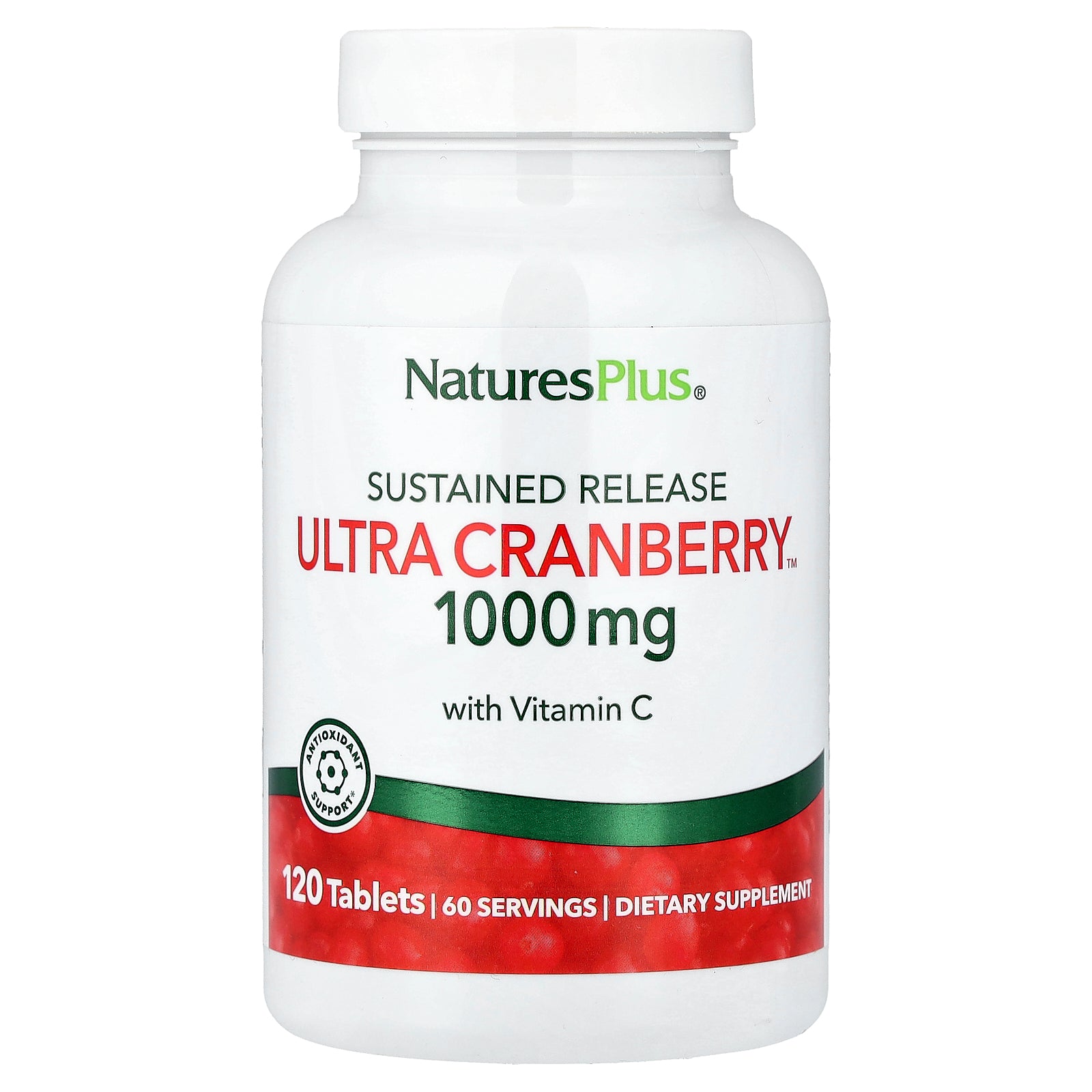 NaturesPlus, Ultra Cranberry™, Sustained Release  , 120 Tablets