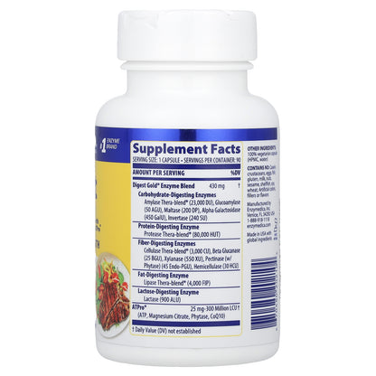 Enzymedica, Digest Gold® with ATPro®, Maximum Strength, 90 Capsules