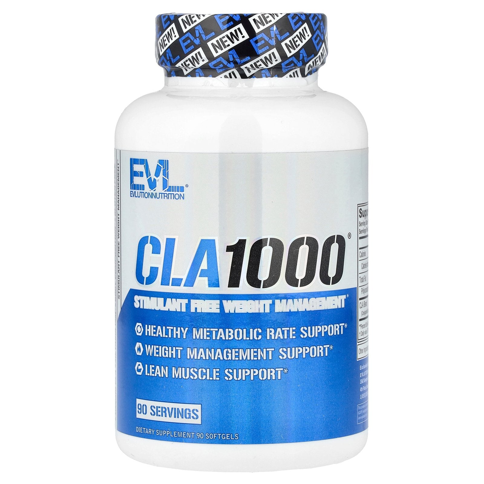 EVLution Nutrition, CLA1000®, Stimulant Free Weight Management, 90 Softgels (1,000 mg per Softgel)
