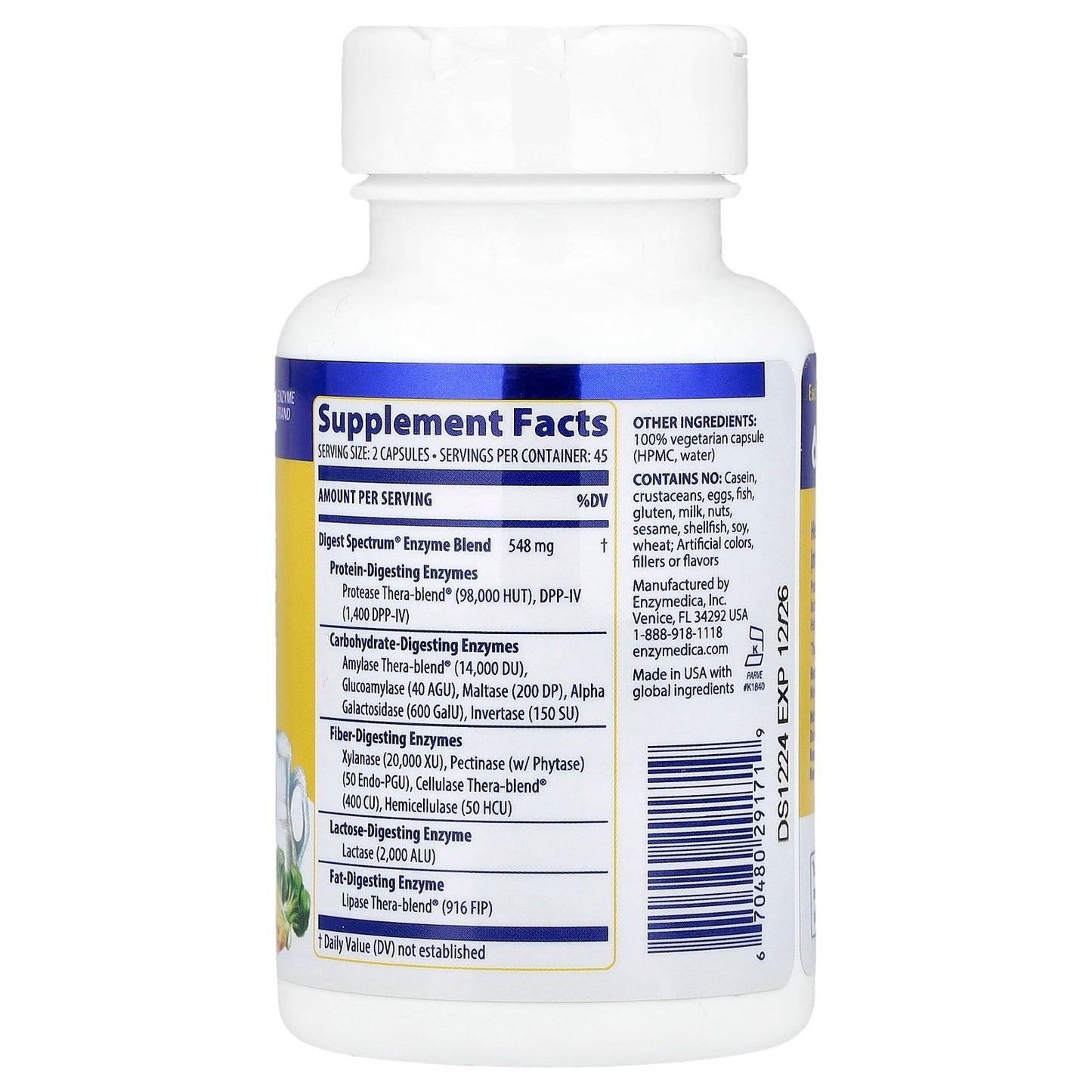 Enzymedica, Digest Spectrum®, 90 Capsules