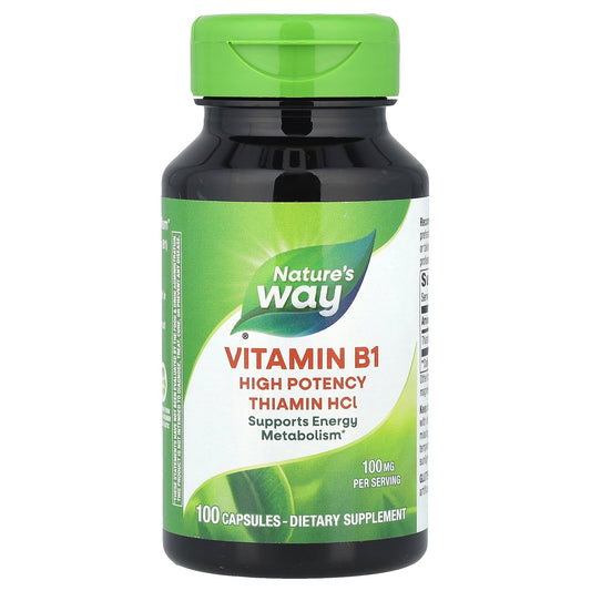 Nature's Way, Vitamin B1, 100 mg, 100 Capsules