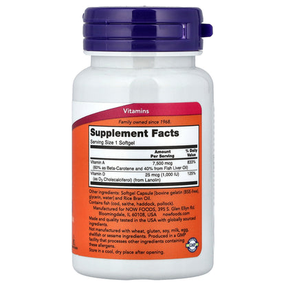 NOW Foods, Ultra A & D3, 100 Softgels
