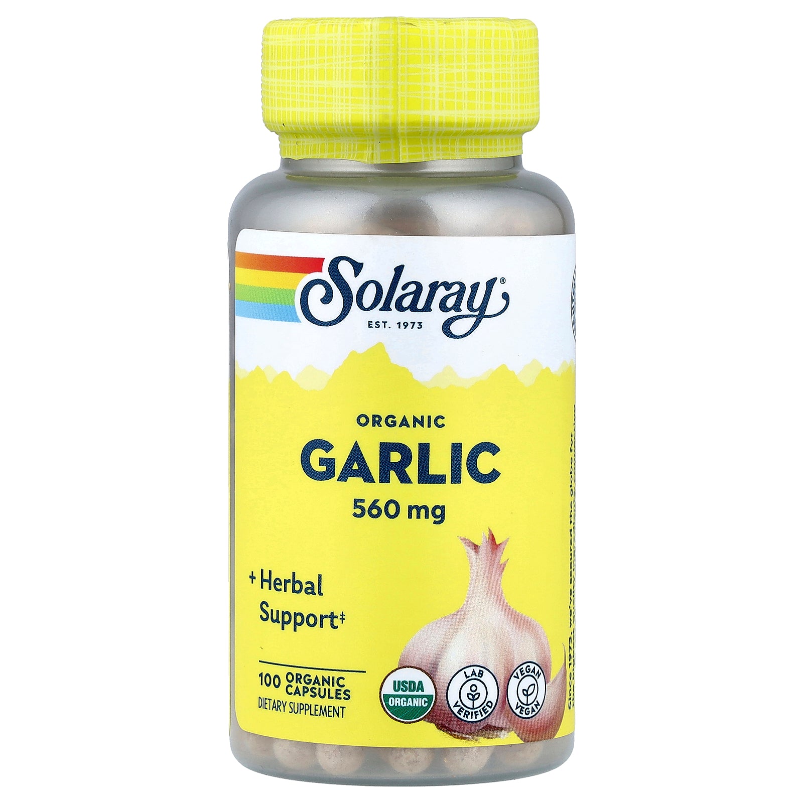 Solaray, Organic Garlic, 560 mg, 100 Organic Capsules