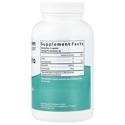 Fairhaven Health, Myo + D-Chiro Inositol, 240 Capsules
