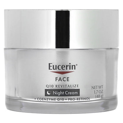 Eucerin, Face, Q10 Revitalize, Night Cream, Fragrance Free, 1.7 fl oz (48 g)