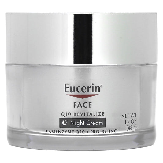 Eucerin, Face, Q10 Revitalize, Night Cream, Fragrance Free, 1.7 fl oz (48 g)