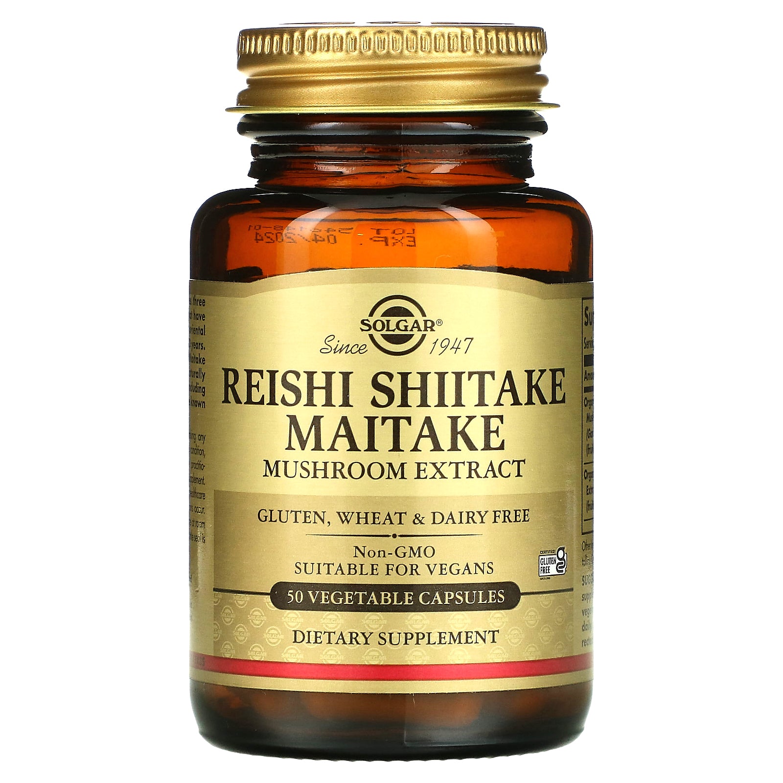 Solgar, Reishi Shiitake Maitake Mushroom Extract, 50 Vegetable Capsules