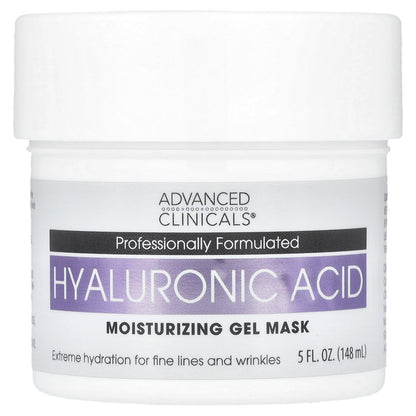 Advanced Clinicals, Hyaluronic Acid, Moisturizing Gel Beauty Mask, 5 fl oz (148 ml)