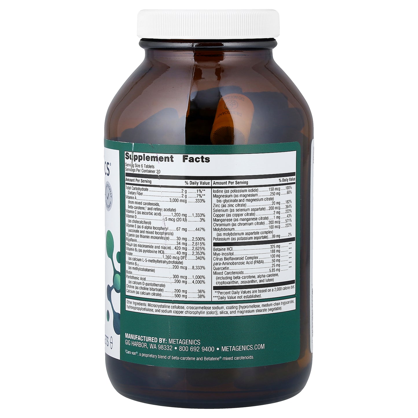 Metagenics, Multigenics® Multivitamin, 180 Tablets