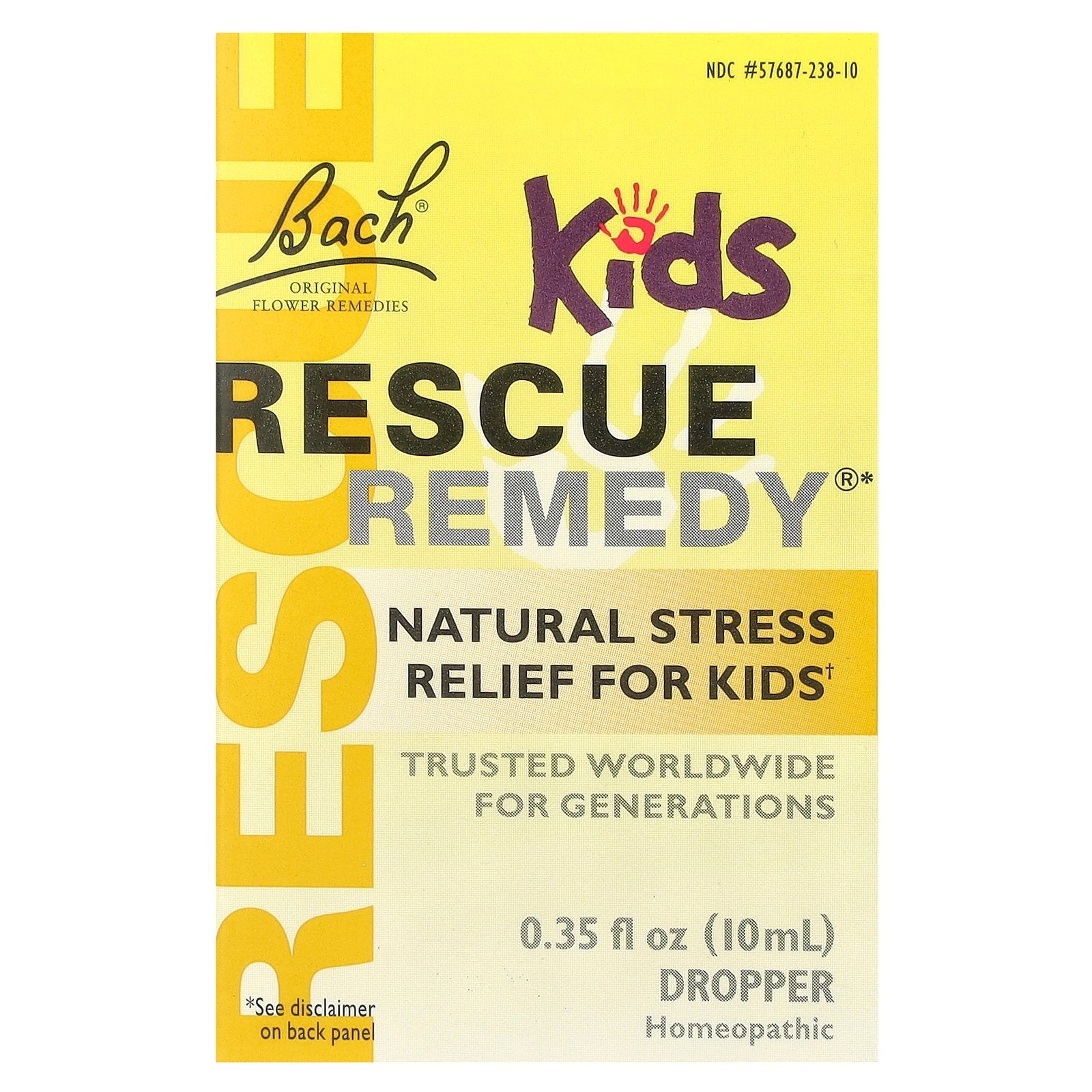 Bach, Rescue Remedy® Dropper Kids, Natural Stress Relief, 0.35 fl oz (10 ml)