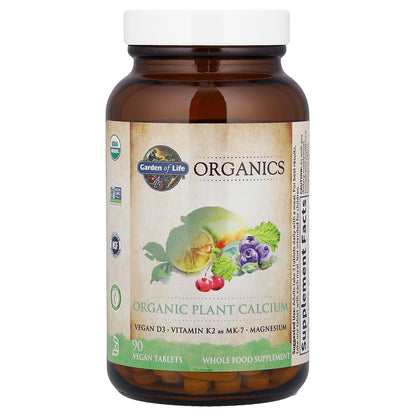 Garden of Life, Organics, Organic Plant Calcium, 90 Vegan Tablets