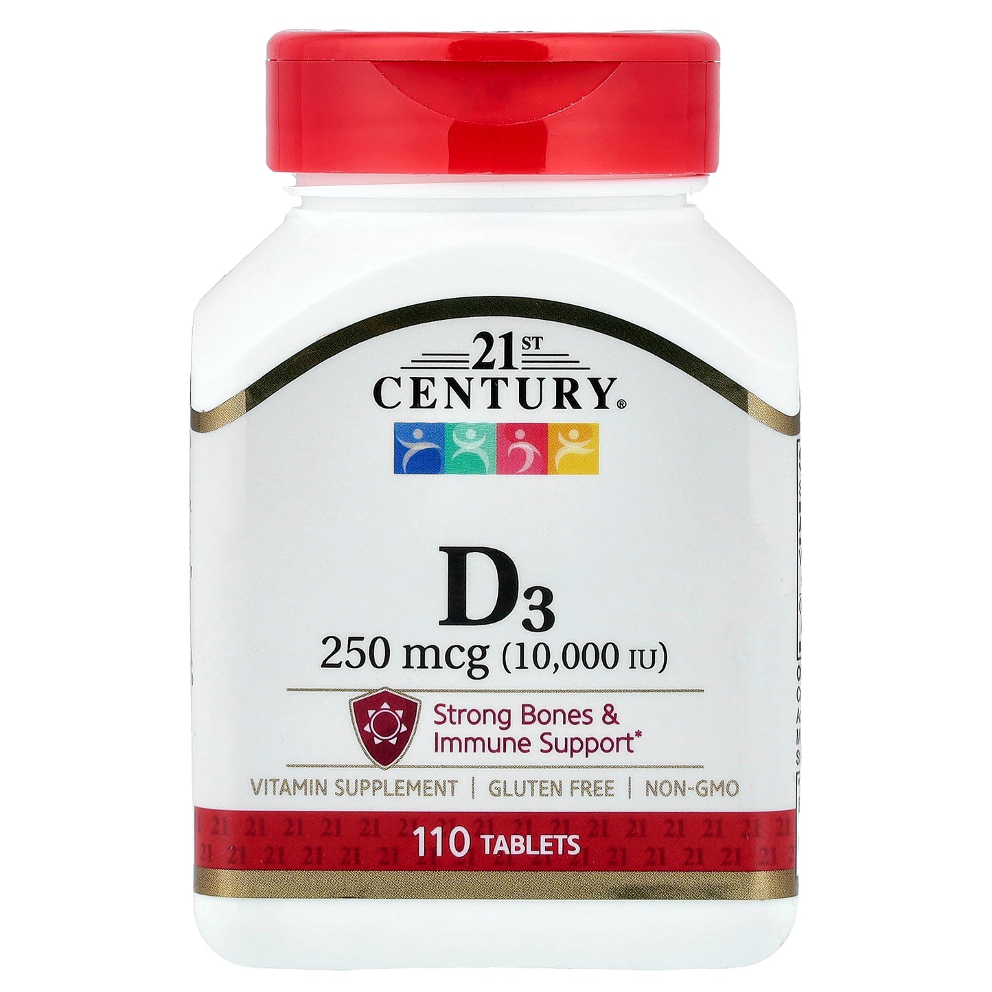 21st Century, Vitamin D3, 250 mcg (10,000 IU), 110 Tablets