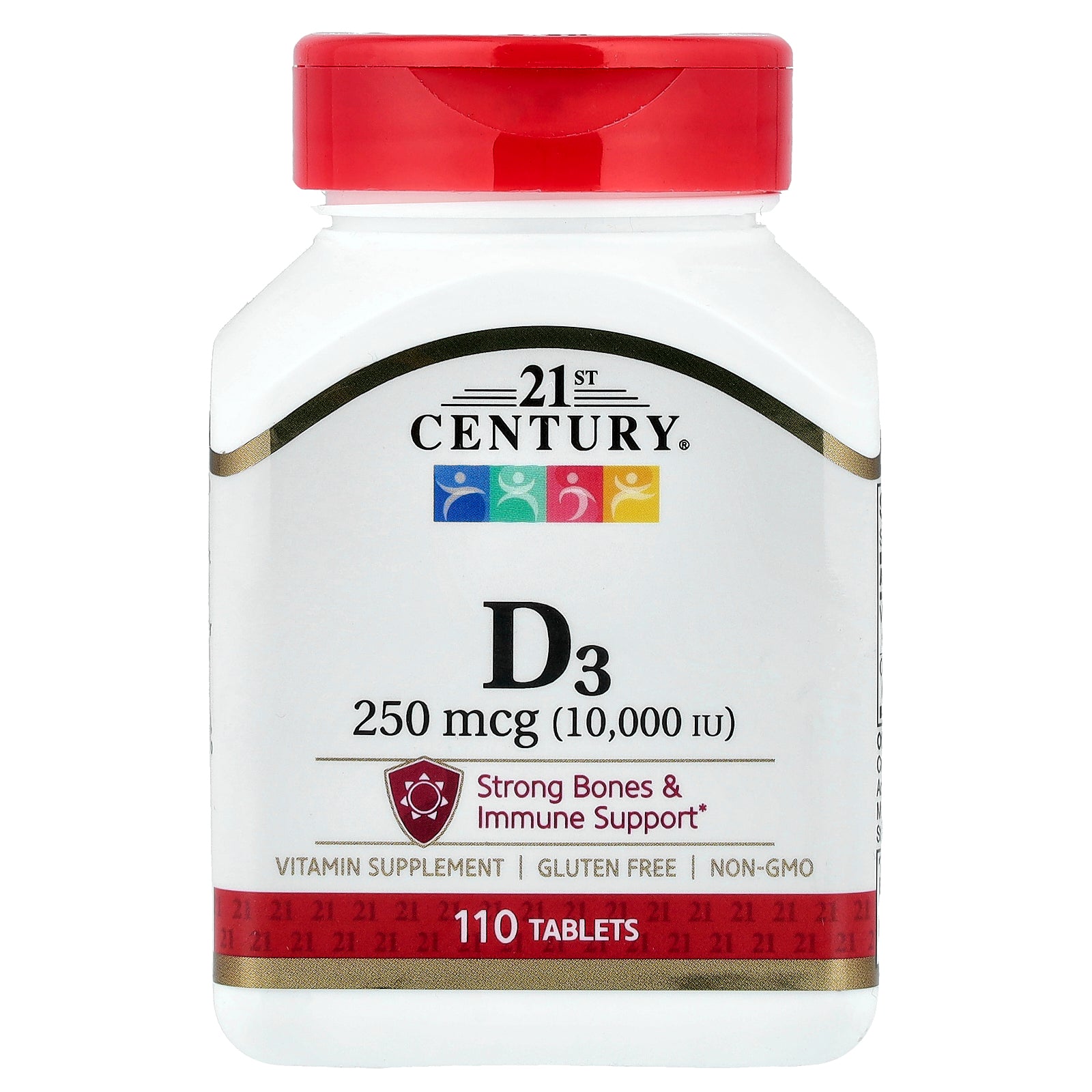 21st Century, Vitamin D3, 250 mcg (10,000 IU), 110 Tablets