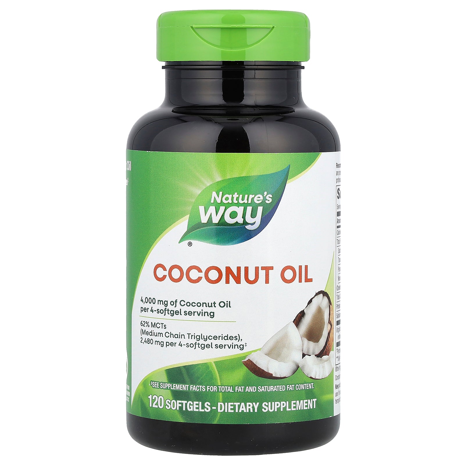 Nature's Way, Coconut Oil, 4,000 mg, 120 Softgels (1,000 mg per Softgel )