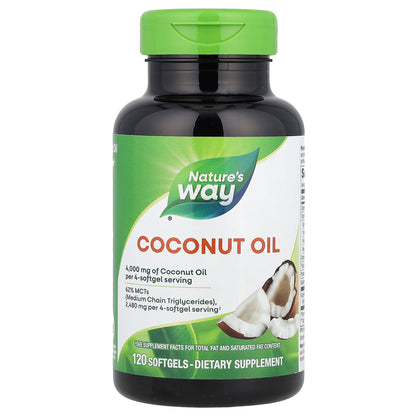 Nature's Way, Coconut Oil, 4,000 mg, 120 Softgels (1,000 mg per Softgel )