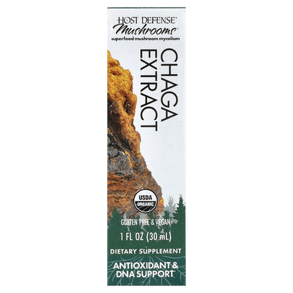 Host Defense, Mushrooms™, Organic Chaga Extract, 1 fl oz (30 ml)