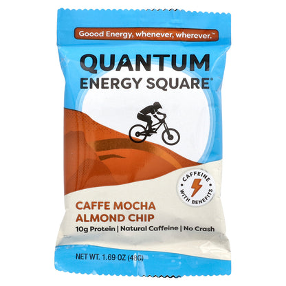 Quantum Energy Square, Caffe Mocha Almond Chip, 8 Squares, 1.69 oz (48 g) Each