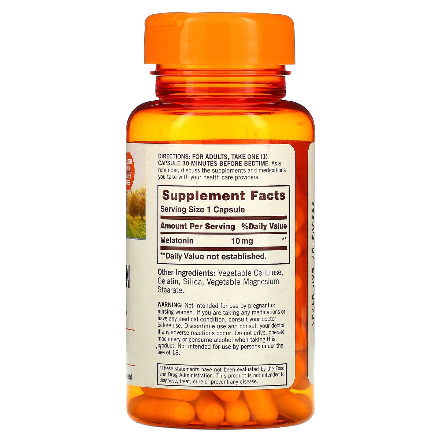 Sundown Naturals, Melatonin, 10 mg, 90 Capsules