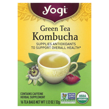 Yogi Tea, Green Tea Kombucha, 16 Tea Bags, 1.12 oz (32 g)