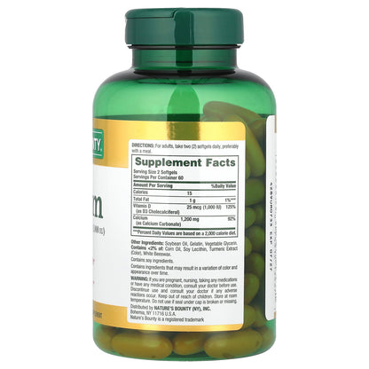 Nature's Bounty, Calcium Plus Vitamin D3, 120 Softgels