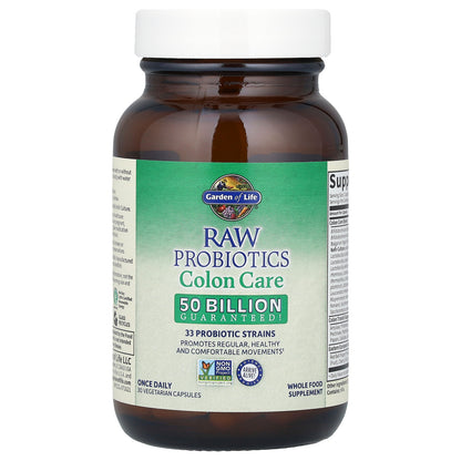 Garden of Life, RAW Probiotics, Colon Care, 30 Vegetarian Capsules