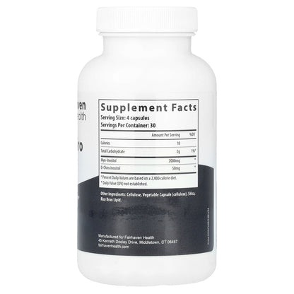 Fairhaven Health, Myo + D-Chiro Inositol, 120 Capsules