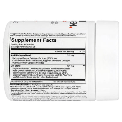 Codeage, Multi Collagen + Gut Blend, 90 Capsules