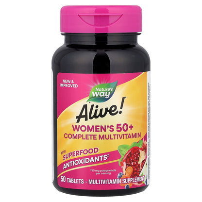 Nature's Way, Alive!® Women's 50+ Complete Multivitamin, 50 Tablets