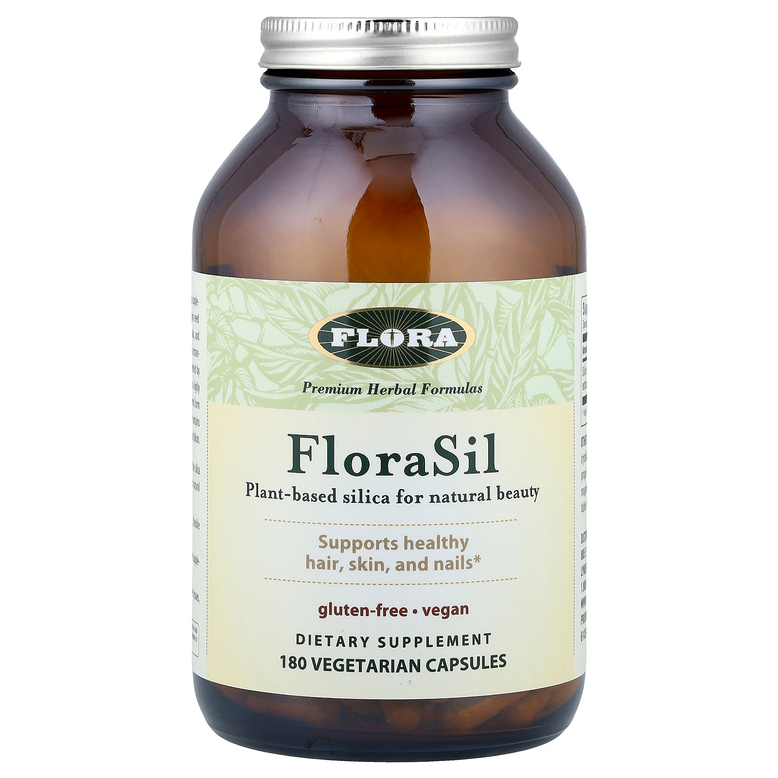 Flora, FloraSil, 180 Vegetarian Capsules (9 mg per Capsule)