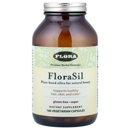 Flora, FloraSil, 180 Vegetarian Capsules (9 mg per Capsule)