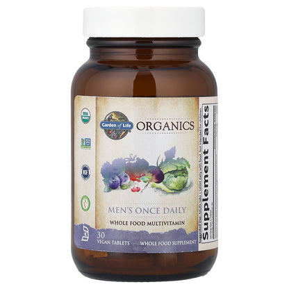 Garden of Life, Organics, Men's Once Daily, 30 Vegan Tablets