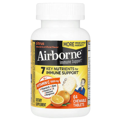 AirBorne, Vitamin C, Citrus, 1,000 mg, 64 Chewable Tablets