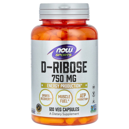 NOW Foods, Sports, D-Ribose, 750 mg, 120 Veg Capsules