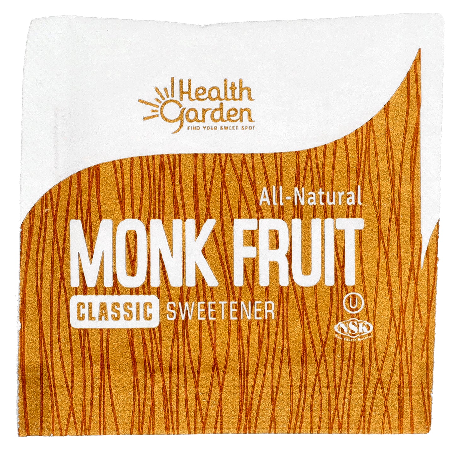 Health Garden, All-Natural Monk Fruit Sweetener, Classic, 40 Packets, 0.21 oz (6 g) Each