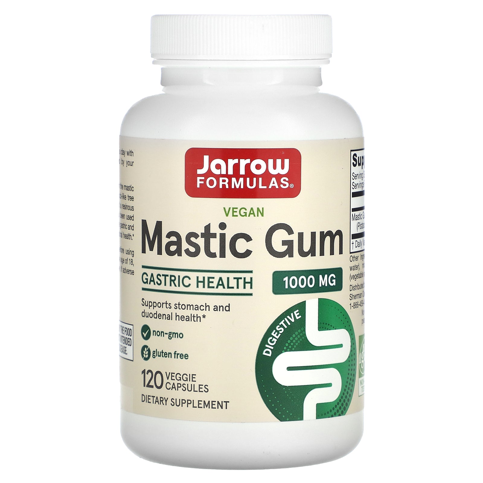 Jarrow Formulas, Vegan Mastic Gum, 1,000 mg, 120 Veggie Capsules