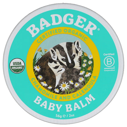 Badger, Organic Baby Balm, Chamomile and Calendula, 2 oz (56 g)