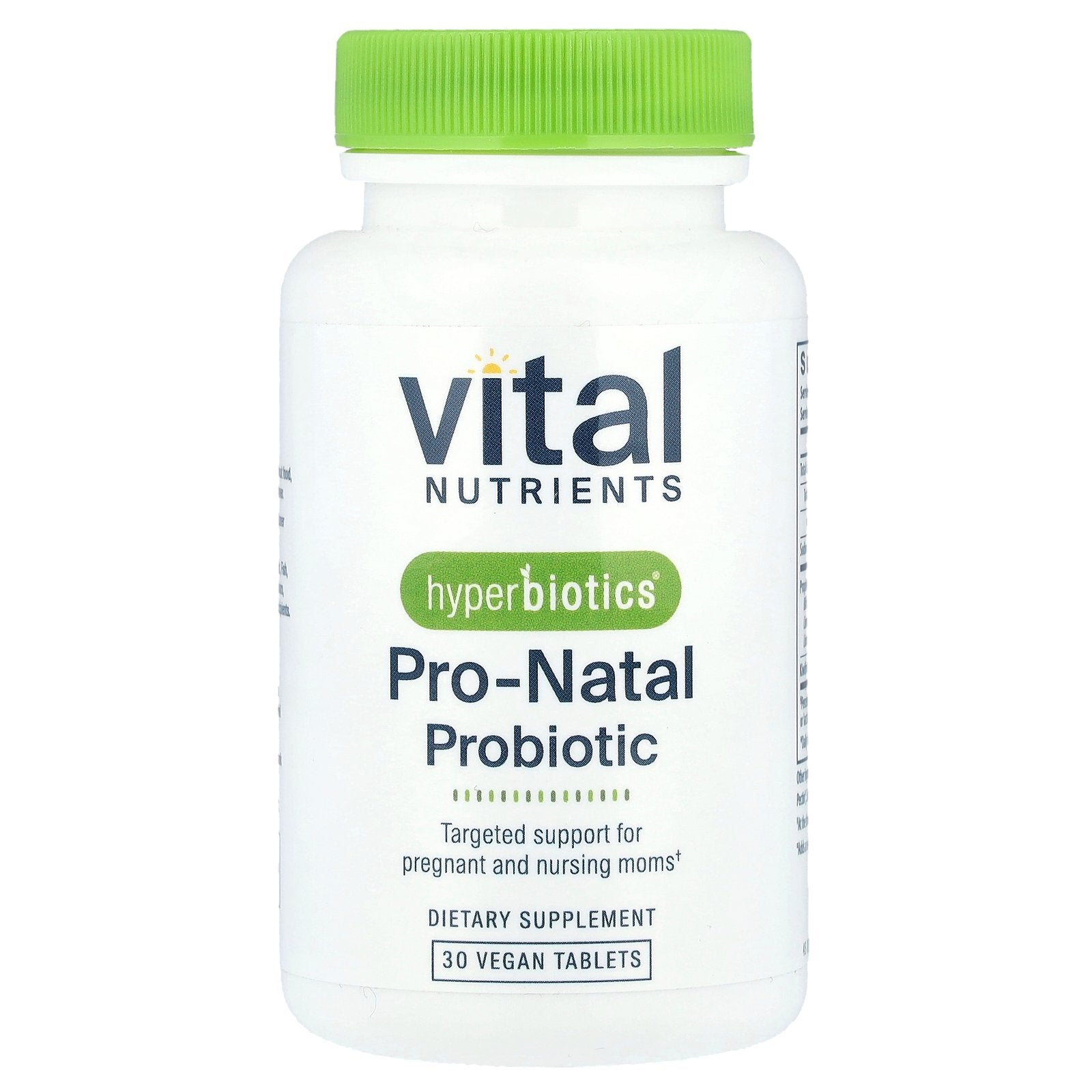 Vital Nutrients, Hyperbiotics®, Pro-Natal Probiotic, 30 Vegan Tablets