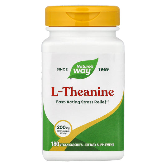 Nature's Way, L-Theanine, 180 Vegan Capsules (100 mg per Capsule)