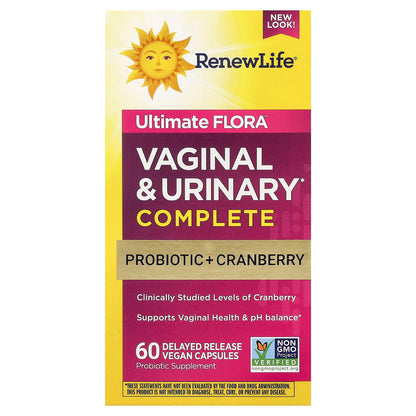 Renew Life, Ultimate Flora™, Vaginal & Urinary Complete, 60 Delayed Release Vegan Capsules