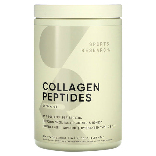 Sports Research, Collagen Peptides, Unflavored, 1 lb (454 g)