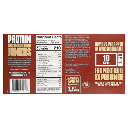 Legendary Foods, Protein Sweet Roll, Milk Chocolate, 8 Pack, 2.4 oz (67 g) Each