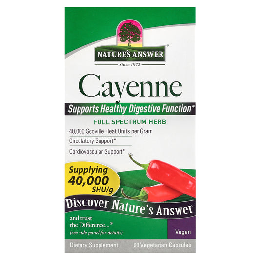 Nature's Answer, Cayenne, 90 Vegetarian Capsules