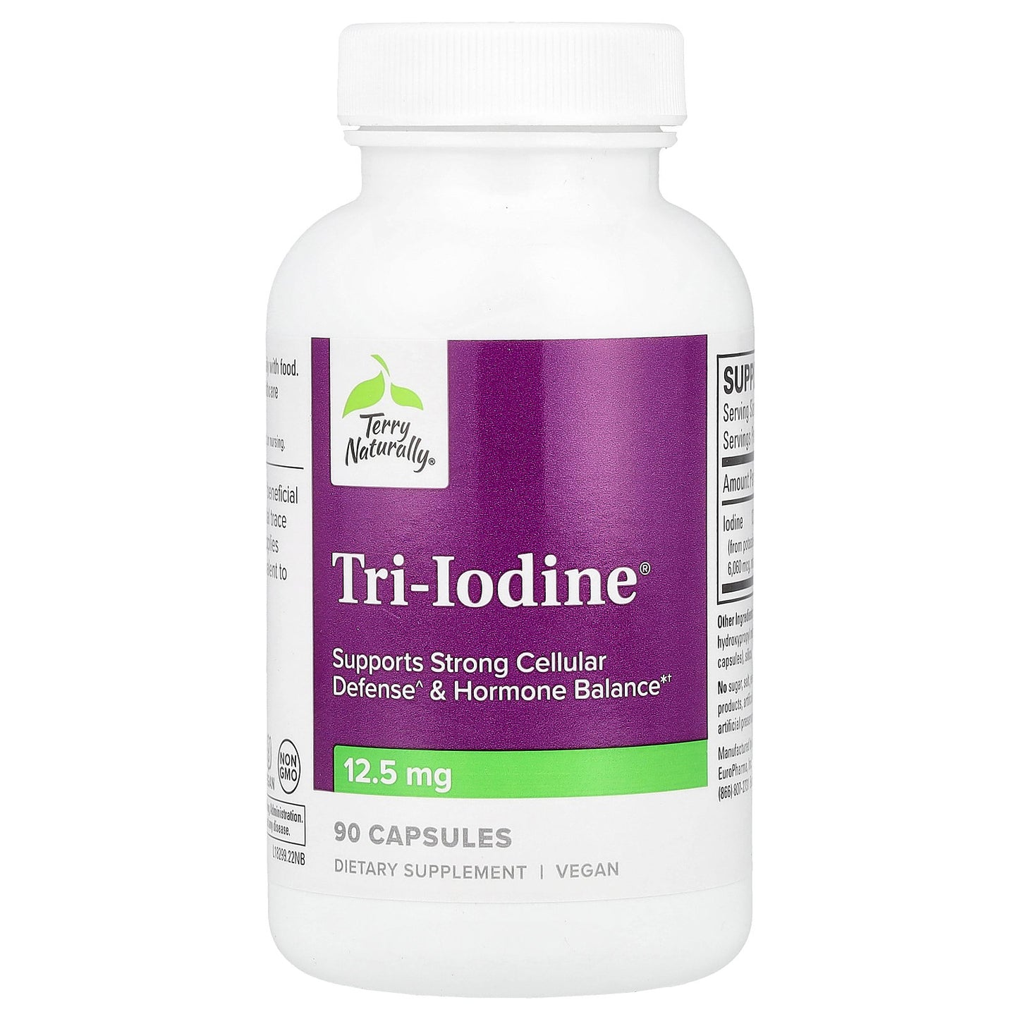 Terry Naturally, Tri-Iodine®, 12.5 mg, 90 Capsules