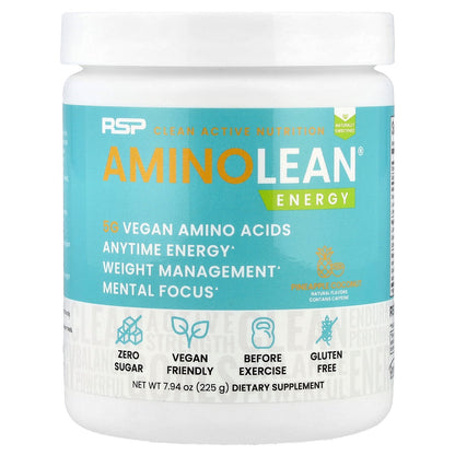 RSP Nutrition, AminoLean®, Energy,  Pineapple Coconut, 7.94 oz (225 g)