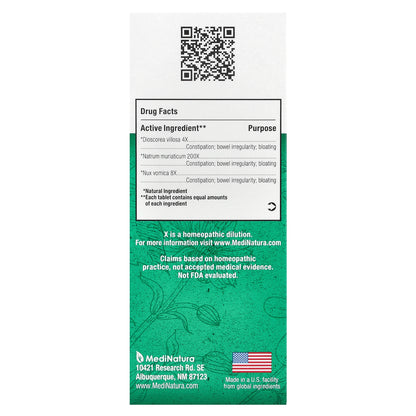 MediNatura, BHI, Constipation Relief, 100 Tablets