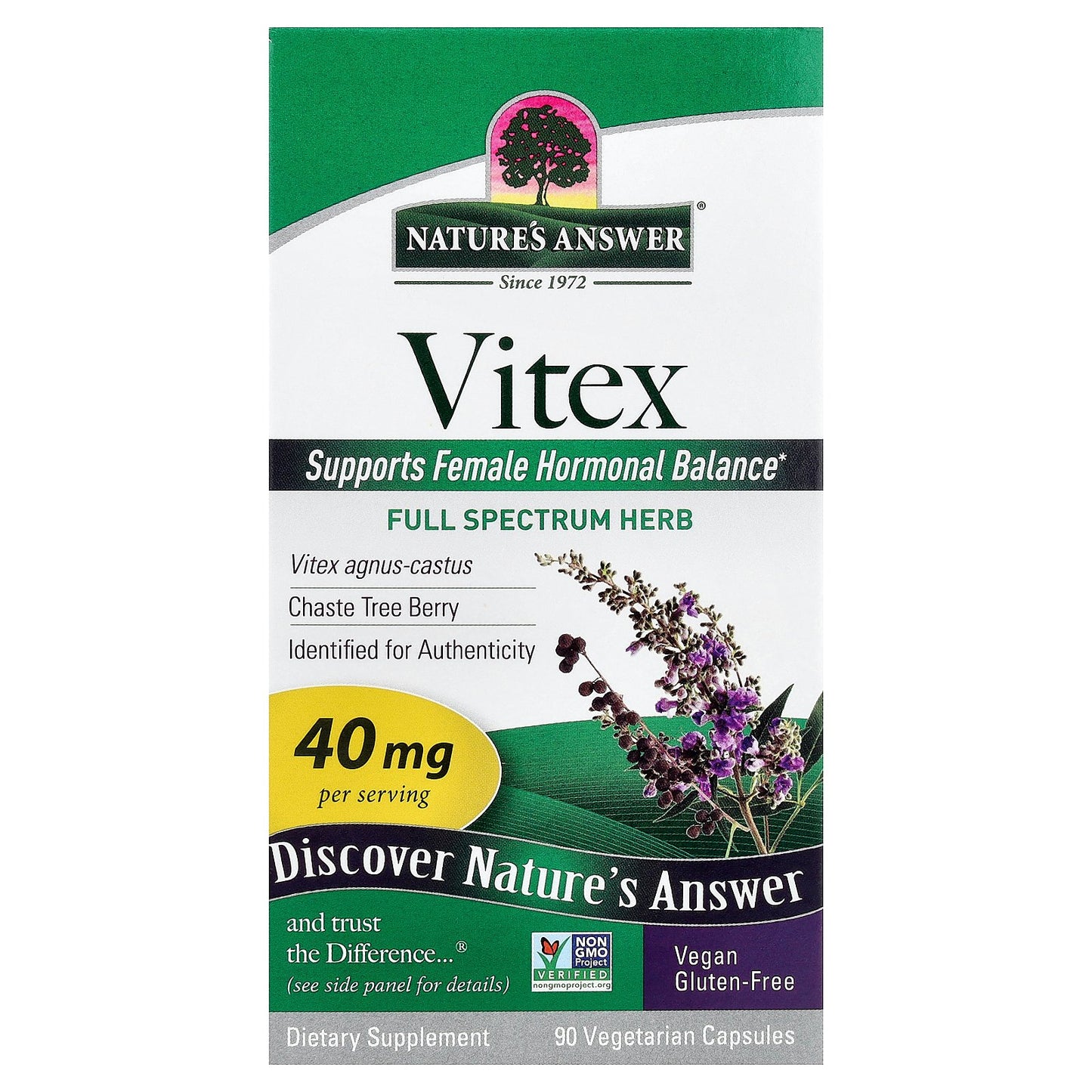 Nature's Answer, Vitex, 40 mg, 90 Vegetarian Capsules